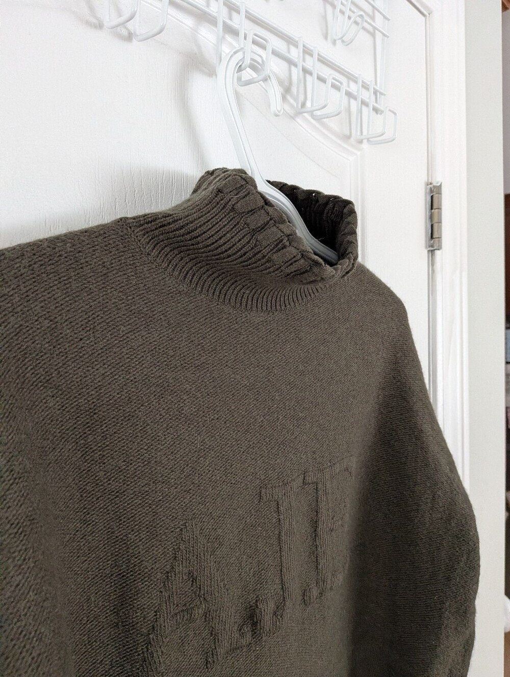 Aje Rennie Logo Funnel Neck Knit Jumper sweater dark green small - Picture 9 of 10